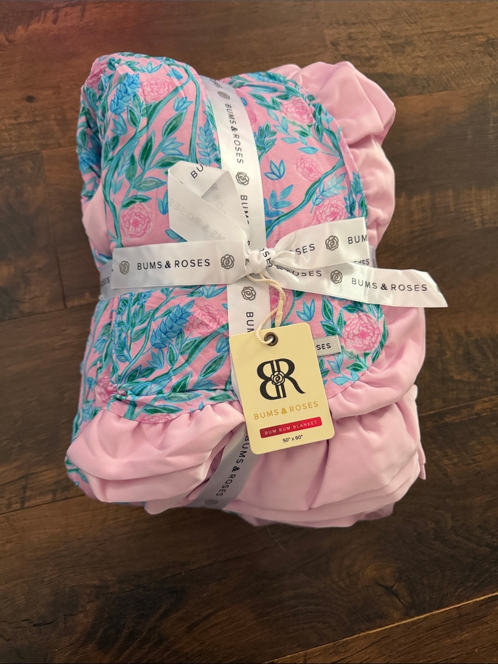 Bums & Roses Pink Floral - Soft Bum Bum Blanket